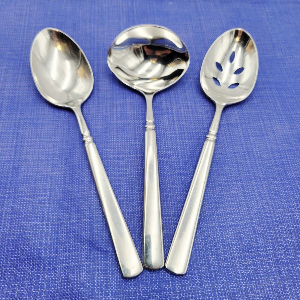 Oneida Easton Cube Set of 3 Hostess Serving Set Vintage CUBE mark